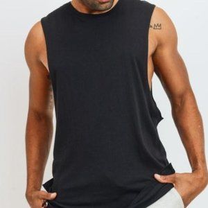 ESSENTIAL COTTON-BLEND JERSEY MUSCLE SHIRT
